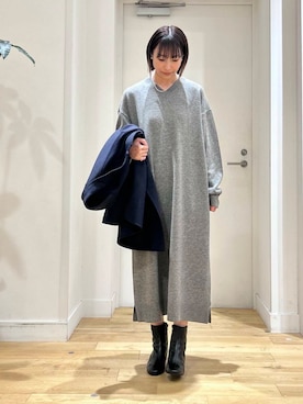 「URBAN RESEARCH DOORS（アーバンリサーチドアーズ）のウールリバーテーラードコート（その他アウター）」を使った、yokoo さん（レディース・156cm）の冬コーディネート