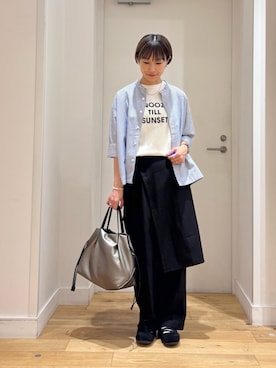 「FORK&SPOON（フォークアンドスプーン）のアイテム」を使った、yokoo さん（レディース・156cm）の春コーディネート