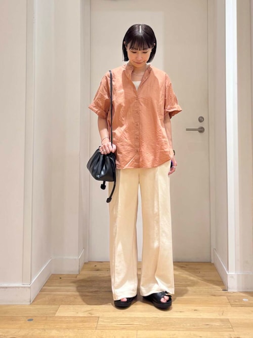 【アーバンリサーチドアーズ】製品染めロールスリーブブラウス URBAN RESEARCH DOORS ブラウス シャツ 製品染めロールスリーブ