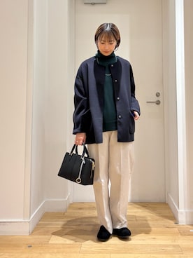 「アイテム（スリッポン）」を使った、yokoo さん（レディース・156cm・30代）の秋コーディネート