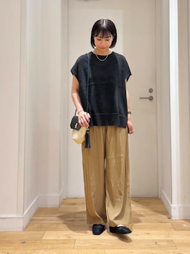 「URBAN RESEARCH DOORS（アーバンリサーチドアーズ）の『UVカット/接触冷感/吸水速乾』ドライタッチリラックスパンツ（その他パンツ）」を使った、yokoo さん（レディース・156cm）の夏コーディネート