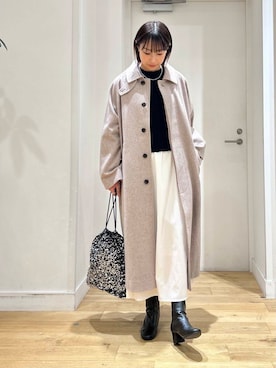 「SMELLY（スメリー）のアイテム（ピアス（両耳用））」を使った、yokoo さん（レディース・156cm）の冬コーディネート