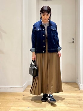 「アイテム（デニムジャケット）」を使った、yokoo さん（レディース・156cm）の夏コーディネート