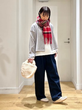 「doors」｜「アイテム（スリッポン）」を使った、yokoo さん（レディース・156cm）の冬コーディネート