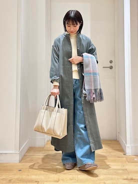 「doors」｜「アイテム（スリッポン）」を使った、yokoo さん（レディース・156cm）の冬コーディネート