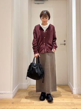 「アイテム（スカート）」を使った、yokoo さん（レディース・156cm）の秋コーディネート