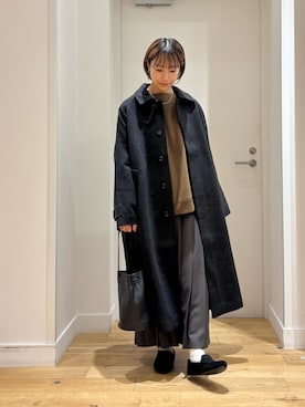 「アイテム（テーラードジャケット、グレー系）」を使った、yokoo さん（レディース・156cm）の冬コーディネート