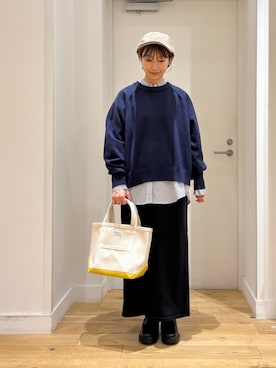 「FORK&SPOON」｜「アイテム（帽子）」を使った、yokoo さん（レディース・156cm）の秋コーディネート