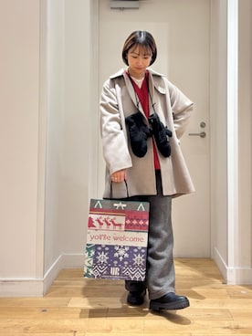 「アイテム（テーラードジャケット）」を使った、yokoo さん（レディース・156cm・30代）の冬コーディネート