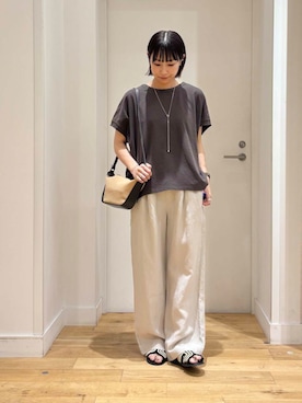 「MARCO BIANCHINI（マルコビアンチーニ）のアイテム」を使った、imari さん（レディース・156cm）の夏コーディネート