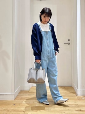 「URBAN RESEARCH DOORS（アーバンリサーチドアーズ）のピンタックフリルスタンドカラーブラウス（シャツ/ブラウス）」を使った、yokoo さん（レディース・156cm）の冬コーディネート