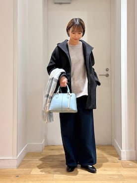 「アイテム（ストール/ショール）」を使った、yokoo さん（レディース・156cm）の秋コーディネート