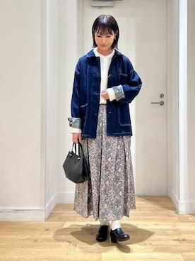 「アイテム（カバーオール）」を使った、yokoo さん（レディース・156cm）の秋コーディネート