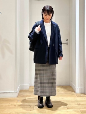 「URBAN RESEARCH DOORS（アーバンリサーチドアーズ）のトラックソールブーツ（ブーツ）」を使った、yokoo さん（レディース・156cm）の秋コーディネート