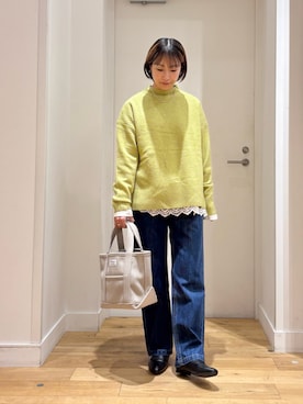 「アイテム（パンプス）」を使った、yokoo さん（レディース・156cm）の冬コーディネート