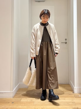 「アイテム（ワンピース）」を使った、yokoo さん（レディース・156cm・30代）の秋コーディネート