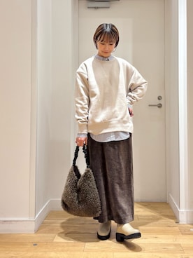 「アイテム（トートバッグ）」を使った、yokoo さん（レディース・156cm・30代）の秋コーディネート