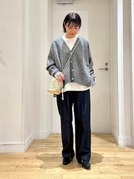 「SMELLY（スメリー）のアイテム（ピアス（両耳用））」を使った、yokoo さん（レディース・156cm）の秋コーディネート