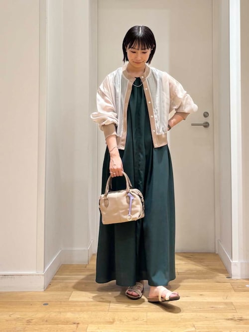 週末値下げ　GALERIE VIE ブルゾン ギャルリー・ヴィー GALERIE VIE バックサテンアムンゼン ジップ