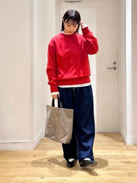 「URBAN RESEARCH DOORS（アーバンリサーチドアーズ）のピンタックフリルスタンドカラーブラウス（シャツ/ブラウス）」を使った、yokoo さん（レディース・156cm）の秋コーディネート