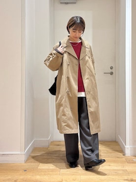 「アイテム（ジャケット/アウター）」を使った、yokoo さん（レディース・156cm）の秋コーディネート