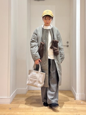 「アイテム（テーラードジャケット）」を使った、yokoo さん（レディース・156cm）の秋コーディネート