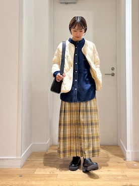 「アイテム（その他アウター）」を使った、yokoo さん（レディース・156cm・30代）の秋コーディネート