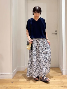 「柄物」｜yokoo さん（レディース・156cm）の夏コーディネート