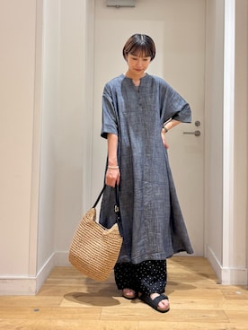 「BIRKENSTOCK（ビルケンシュトック）のBIRKENSTOCK　EXCLUSIVE ARIZONA WB(NR)（サンダル）」を使った、yokoo さん（レディース・156cm）の夏コーディネート