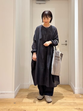 「アイテム（チュニック）」を使った、yokoo さん（レディース・156cm）の秋コーディネート