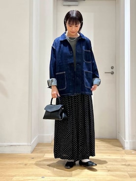 「アイテム（カバーオール）」を使った、yokoo さん（レディース・156cm）の夏コーディネート