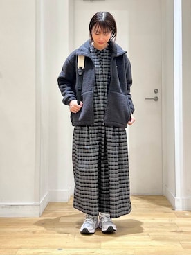 「アイテム（シャツワンピース）」を使った、yokoo さん（レディース・156cm）の秋コーディネート