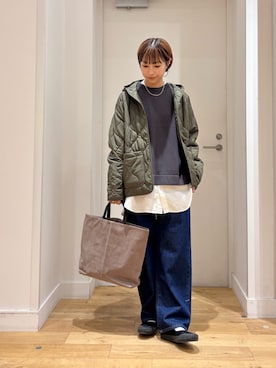 「アイテム（ベスト）」を使った、yokoo さん（レディース・156cm・30代）の秋コーディネート