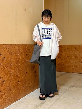 「プリントtシャツ」｜imari さん（レディース・156cm）の春コーディネート