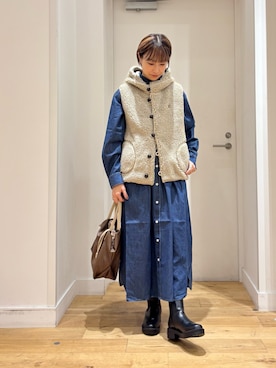 「アイテム（ブーツ）」を使った、yokoo さん（レディース・156cm）の秋コーディネート
