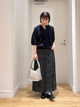 「アイテム（ポロシャツ）」を使った、yokoo さん（レディース・156cm）の秋コーディネート