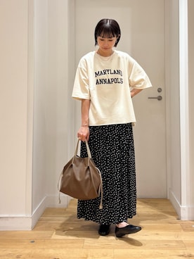 「アイテム（バレエシューズ）」を使った、yokoo さん（レディース・156cm・30代）の夏コーディネート