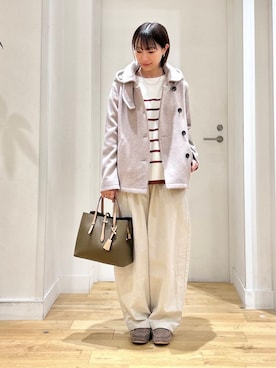 「doors」｜「アイテム（スリッポン）」を使った、yokoo さん（レディース・156cm）の冬コーディネート