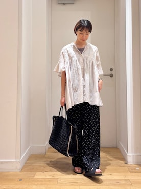 「BIRKENSTOCK（ビルケンシュトック）のBIRKENSTOCK　EXCLUSIVE ARIZONA WB(NR)（サンダル）」を使った、yokoo さん（レディース・156cm）の夏コーディネート