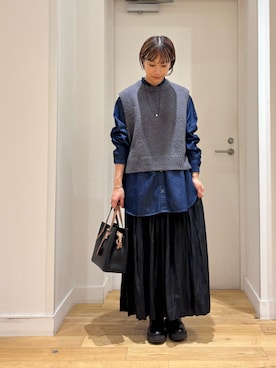 「eness（エネス）のENESS　チェルシーブーツ（ブーツ）」を使った、yokoo さん（レディース・156cm）の秋コーディネート