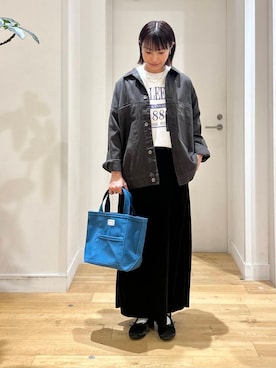 「アイテム（カバーオール）」を使った、yokoo さん（レディース・156cm）の秋コーディネート