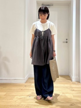 「URBAN RESEARCH DOORS（アーバンリサーチドアーズ）のアイテム（キャミソール）」を使った、yokoo さん（レディース・156cm）の夏コーディネート