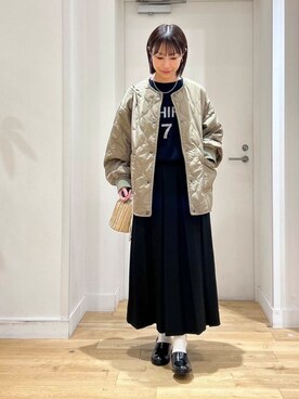 「アイテム（レインシューズ）」を使った、yokoo さん（レディース・156cm）の秋コーディネート