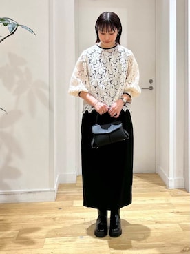 「URBAN RESEARCH DOORS（アーバンリサーチドアーズ）のトラックソールブーツ（ブーツ）」を使った、yokoo さん（レディース・156cm）の秋コーディネート