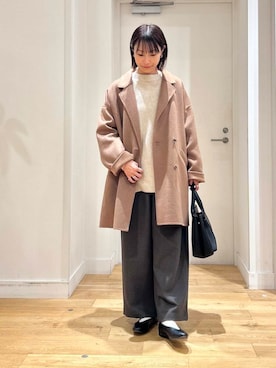 「URBAN RESEARCH DOORS（アーバンリサーチドアーズ）のウールリバーテーラードコート（その他アウター）」を使った、yokoo さん（レディース・156cm）の秋コーディネート