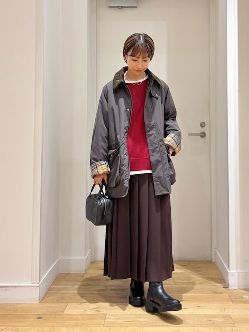 Barbour モッズコート＋茶色パンツ＋オリバーピープルズ眼鏡　３点セット Barbour（バブアー）の「別注【Barbour/バブアー】MULTI COLOR