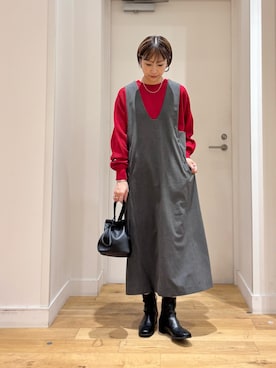 「アイテム（ワンピース/ドレス）」を使った、yokoo さん（レディース・156cm・30代）の秋コーディネート