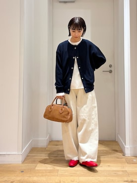 「URBAN RESEARCH DOORS（アーバンリサーチドアーズ）のスクエアトゥリボンミュール（サンダル）」を使った、yokoo さん（レディース・156cm）の秋コーディネート