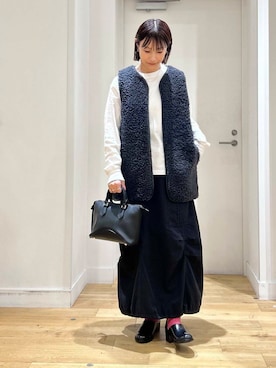 「アイテム（レインシューズ）」を使った、yokoo さん（レディース・156cm）の秋コーディネート
