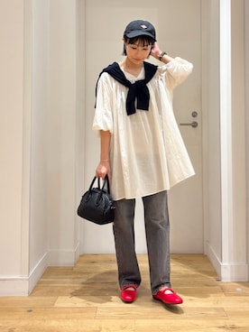 「アイテム（チュニック）」を使った、yokoo さん（レディース・156cm・30代）の夏コーディネート